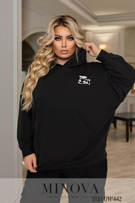 Худи 442-черный Minova Фото 2