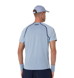 Теннисная футболка Asics Match Short Sleeve - grey blue
