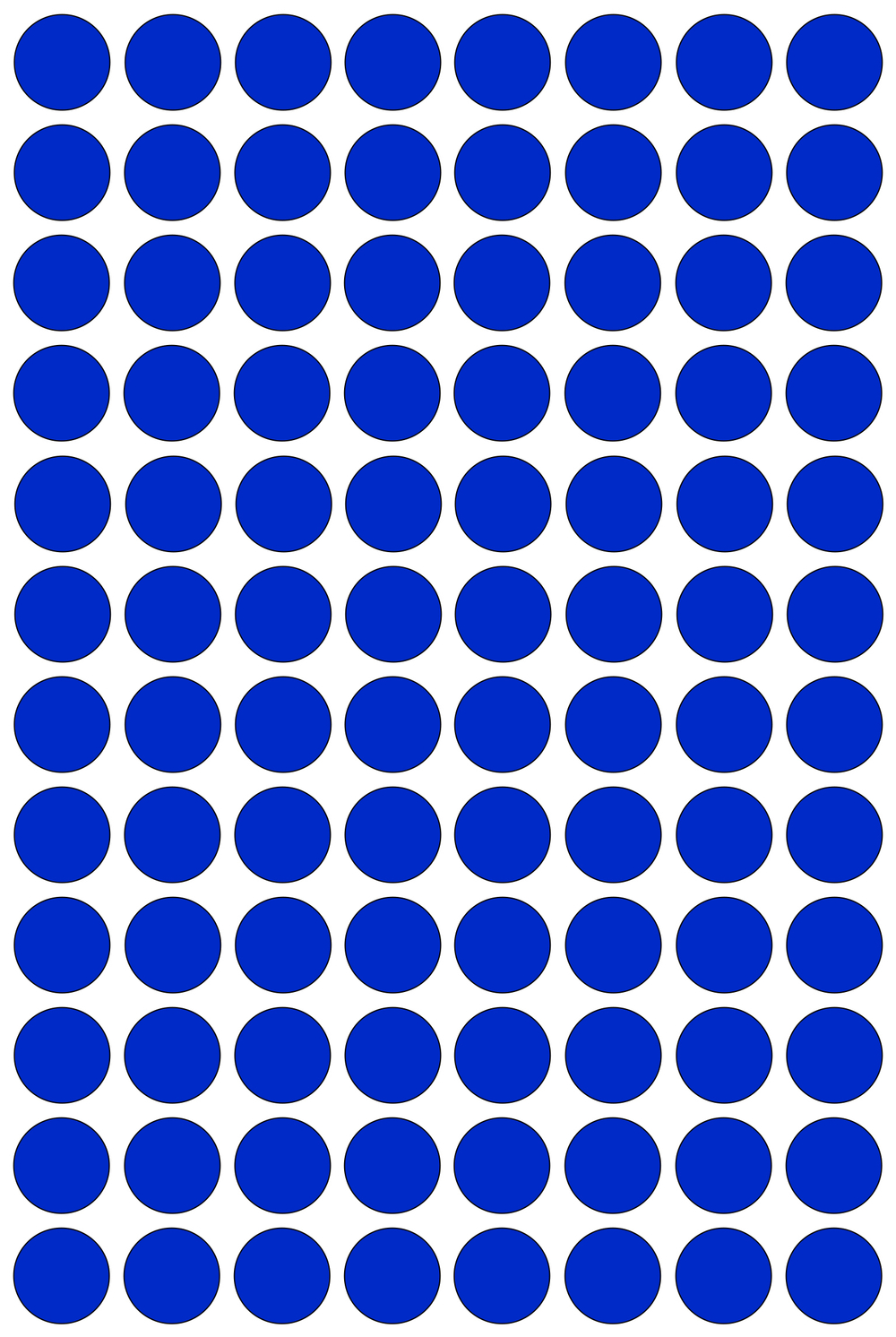 Виниловые наклейки для упаковки и маркировки Policomprint M3, 14 мм. 96 шт.