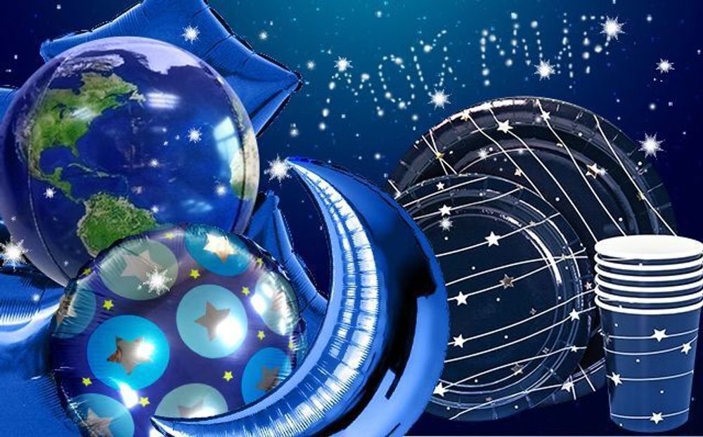 Шар (28"/71 см) Фигура, Полумесяц, Синий 1 шт.