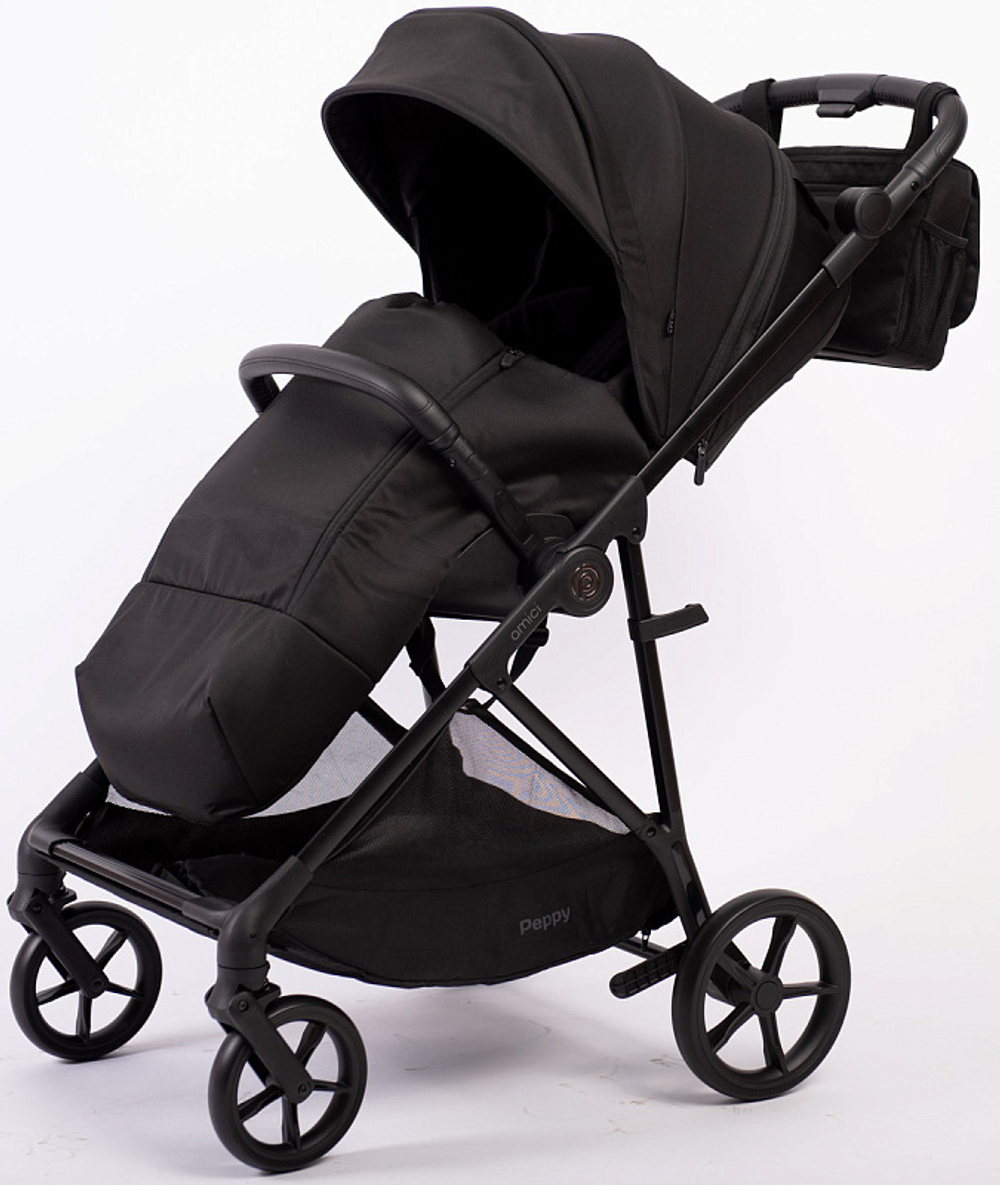 Прогулочная коляска Peppy Amici Black рама Black