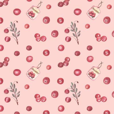 Клюква на розовом