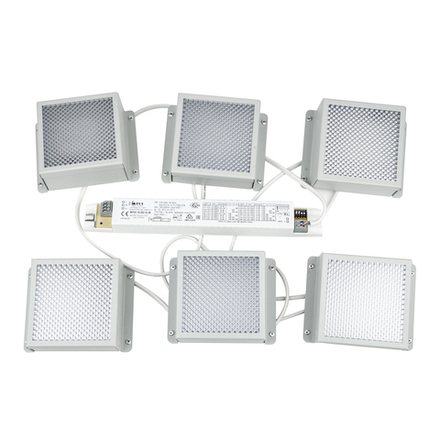ULP-0808 42W-4000К IP40 GRILYATO WHITE KIT06 Светильники светодиодные потолочные встраиваемые. комплект из 6 штук. Белый свет 4000K. 5208Лм. Для ячеек 86x86мм. Корпус белый. В комплекте с и-п. ТМ Uniel
