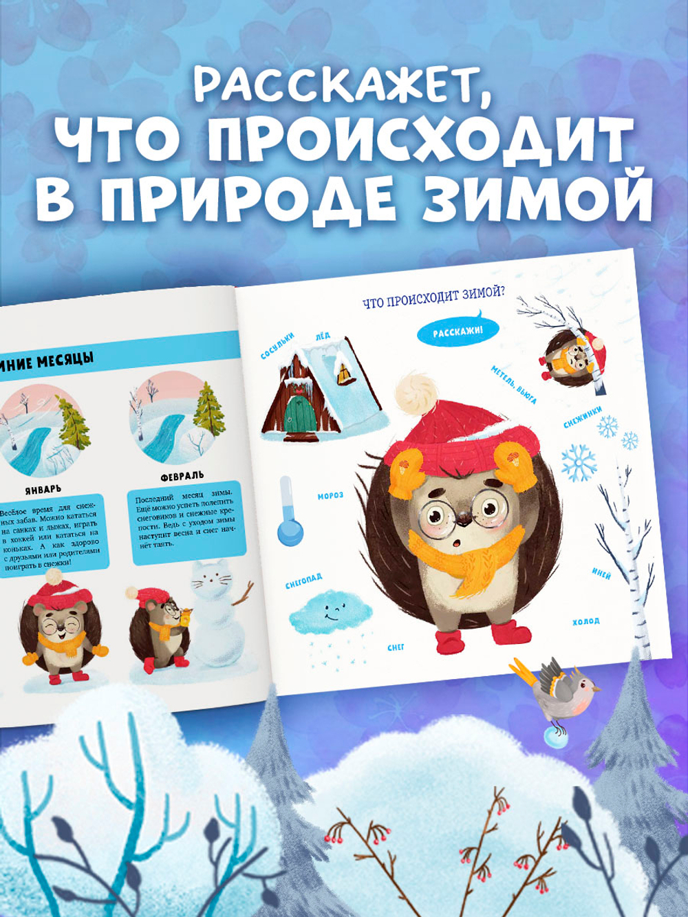 Книжки-картинки. Ёжик и снежная зима