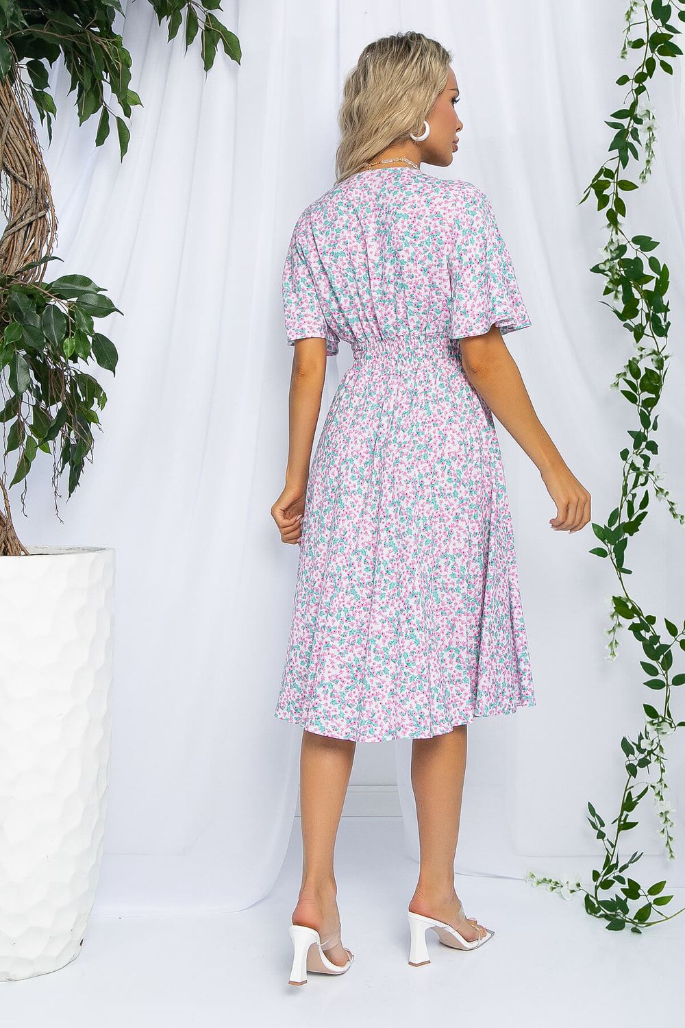 Платье Селена (розовые цветы) П13101-8М LT Collection (Акция)