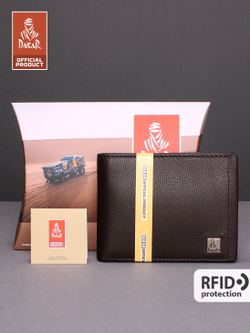 DKB1105R Castanho - Портмоне Dakar с RFID защитой