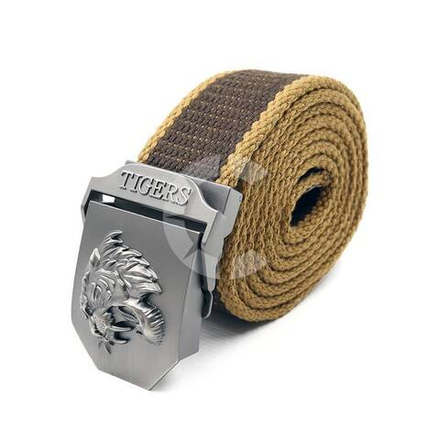 Ремень СЛЕДОПЫТ Тигр текстиль коричневый