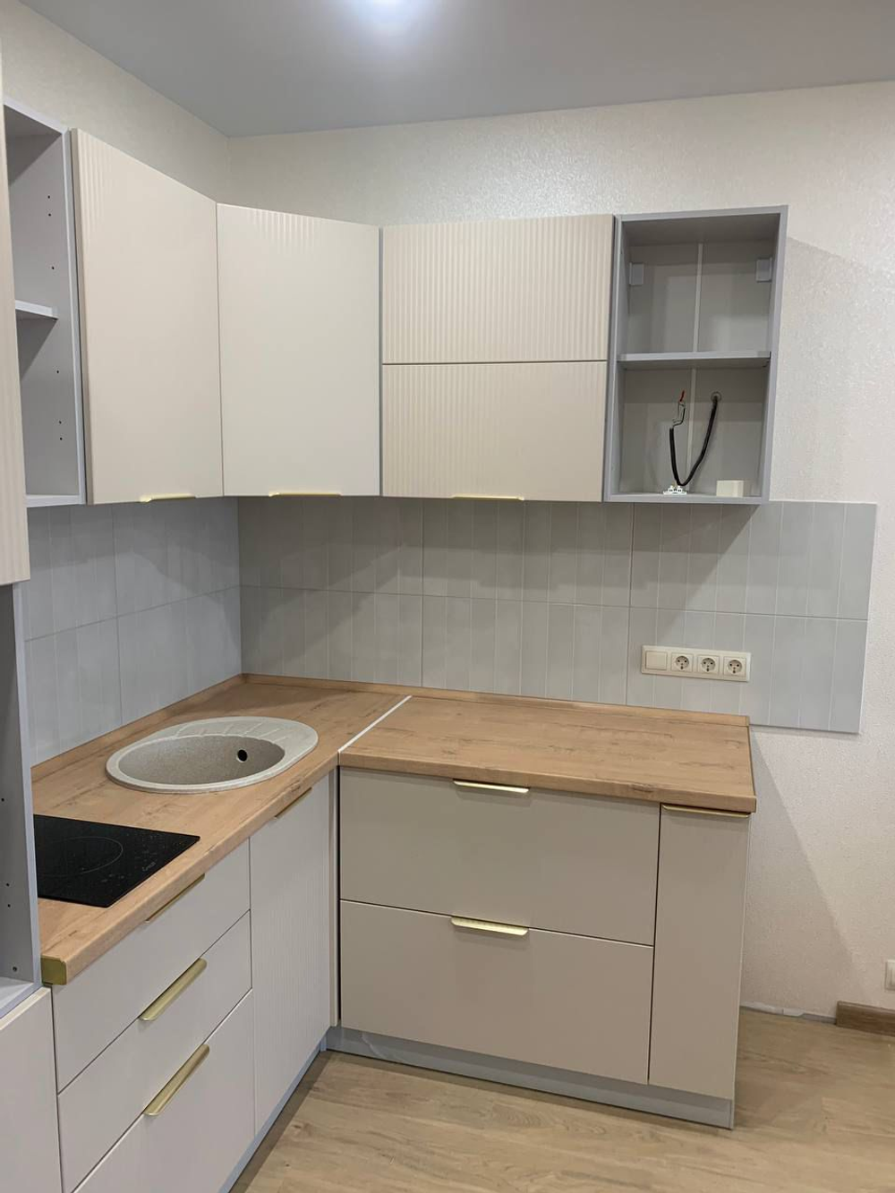 Модульная кухня "Стенли" 1800 Теплый серый