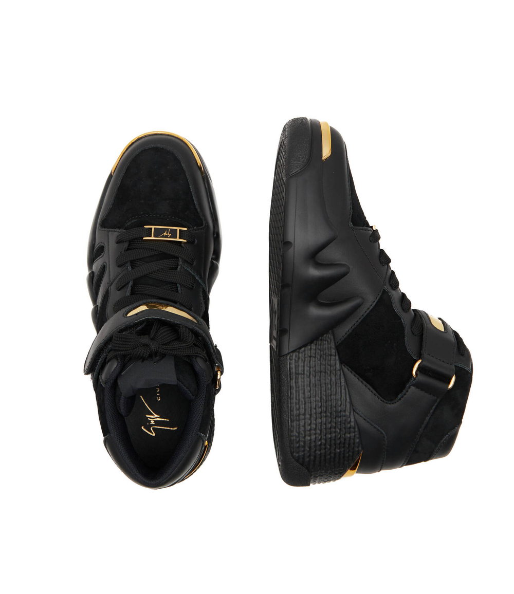 Кожаные кроссовки Giuseppe Zanotti - черный(RW20032)