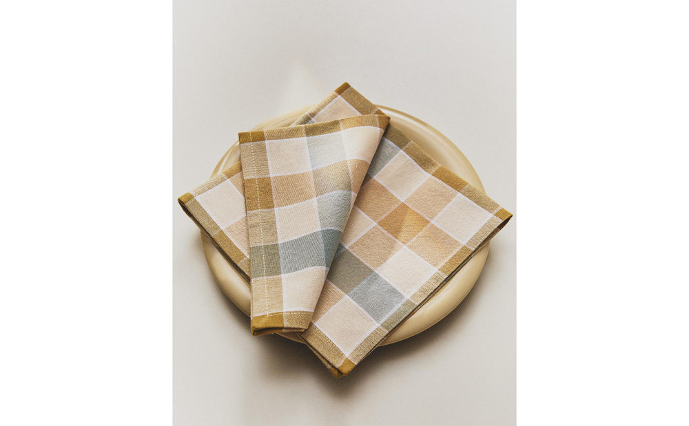 Zara Home столовая салфетка из хлопка, клетка, 45 45 см (комплект 2 шт.) · 3232/022