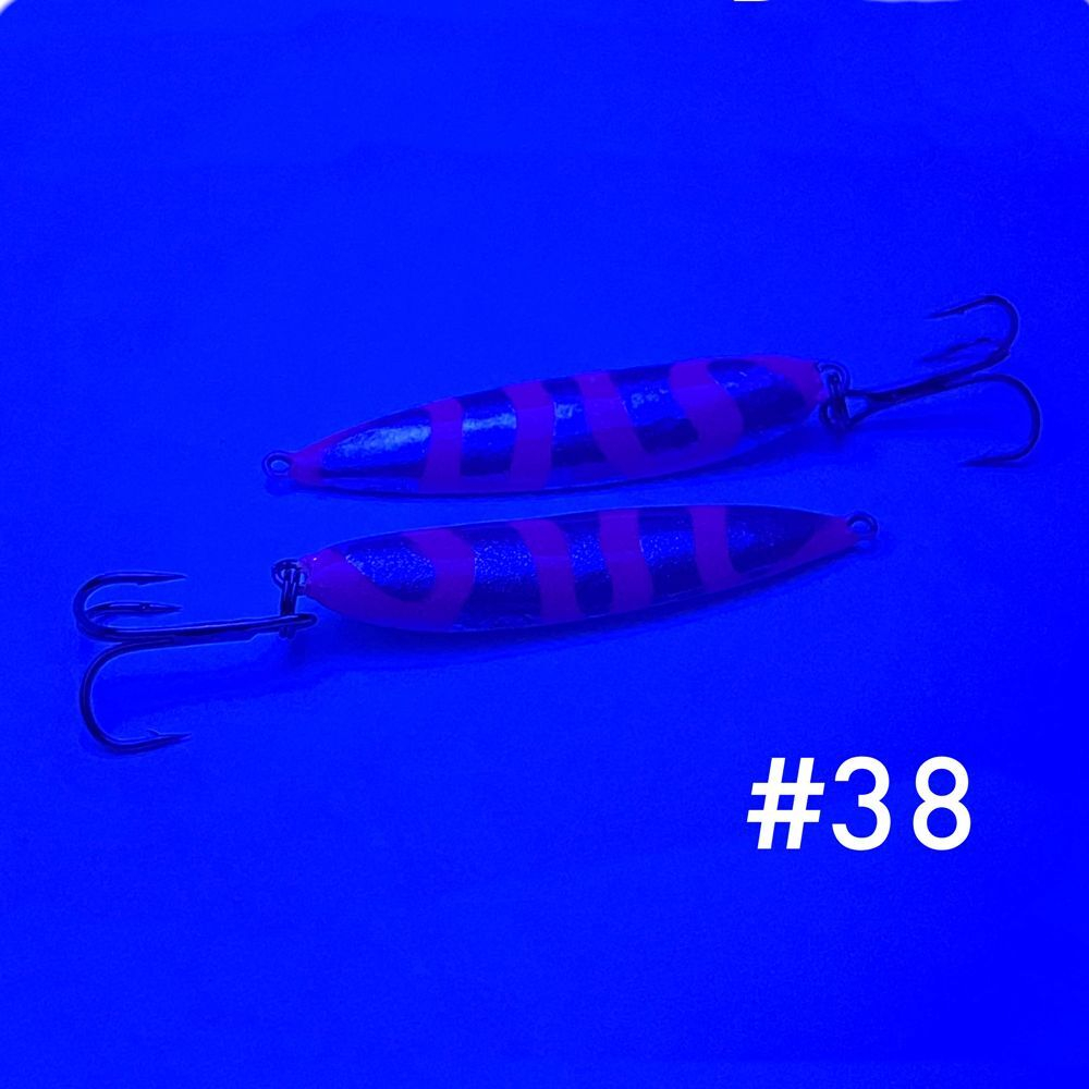 Блесна (пилькер) ЖОР "Алтынка" цветная с тройником (50мм, 11гр), Латунь