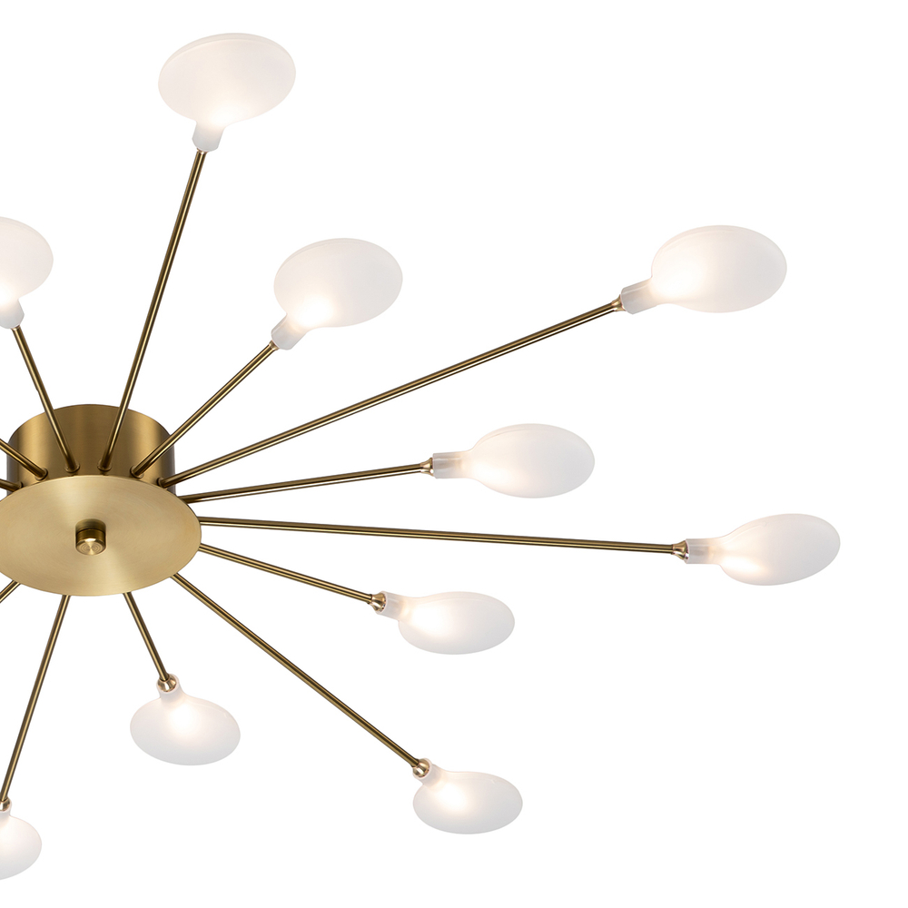 Потолочный светильник 16x3Вт G4,  металл/акрил, медь. К люстре подходят лампочки с цоколем G4 и максимальной мощностью 3Вт.Диаметр 10мм, высота до 65мм