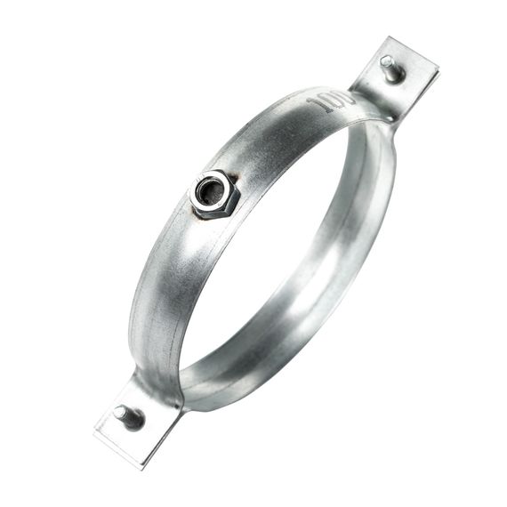 Хомут для воздуховода SHUFT без резинового профиля 100 мм (гайка) — (1)