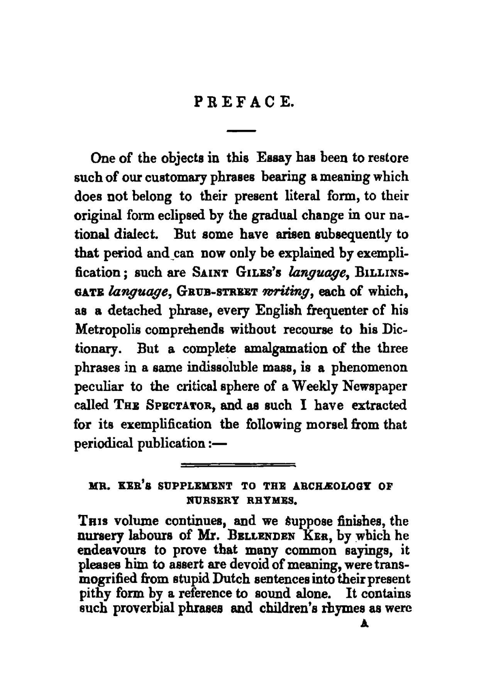 Essay On the Archaeology of Our Popular Phrases, Terms & Nursery Rhymes. Volume 1 | Ker John Bellenden
