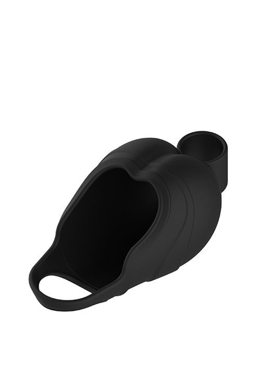 Черный подхват для мошонки с вибрацией VIBRATING SCROTUM TEASER (Цвет: черный)