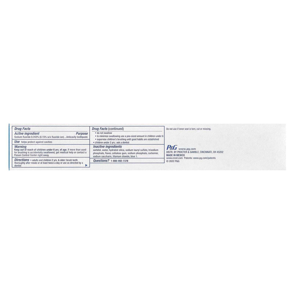 Crest, Cavity Protection, зубная паста с фтором, обычная, 161 г (5,7 унции)