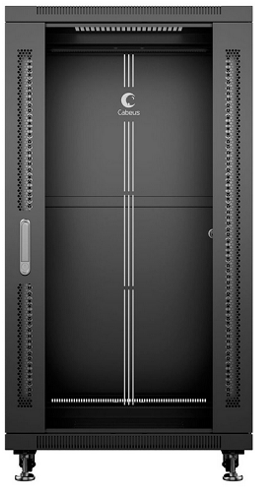 Шкаф напольный 19", 18U Cabeus SH-05C-18U60/100-BK