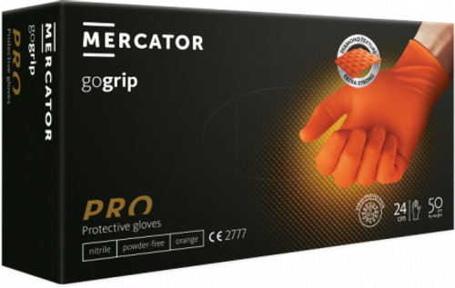 Перчатки нитриловые Mercator GOGRIP Оранжевые,1Пара, размер L