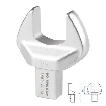 Цена на KING TONY (34501227M) Насадка рожковая серии "FIT", 27 мм, 14х18 мм