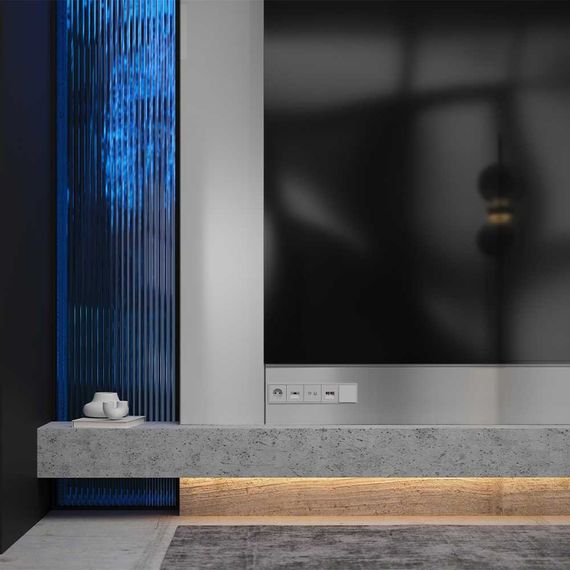 Накладка для розетки с заземлением, S70 (серый) Voltum VLS000616