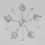 Подвесная люстра 10108/5 белый/прозрачный хрусталь Strotskis