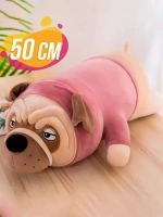 Мягкая игрушка мопс, французский бульдог 50 см