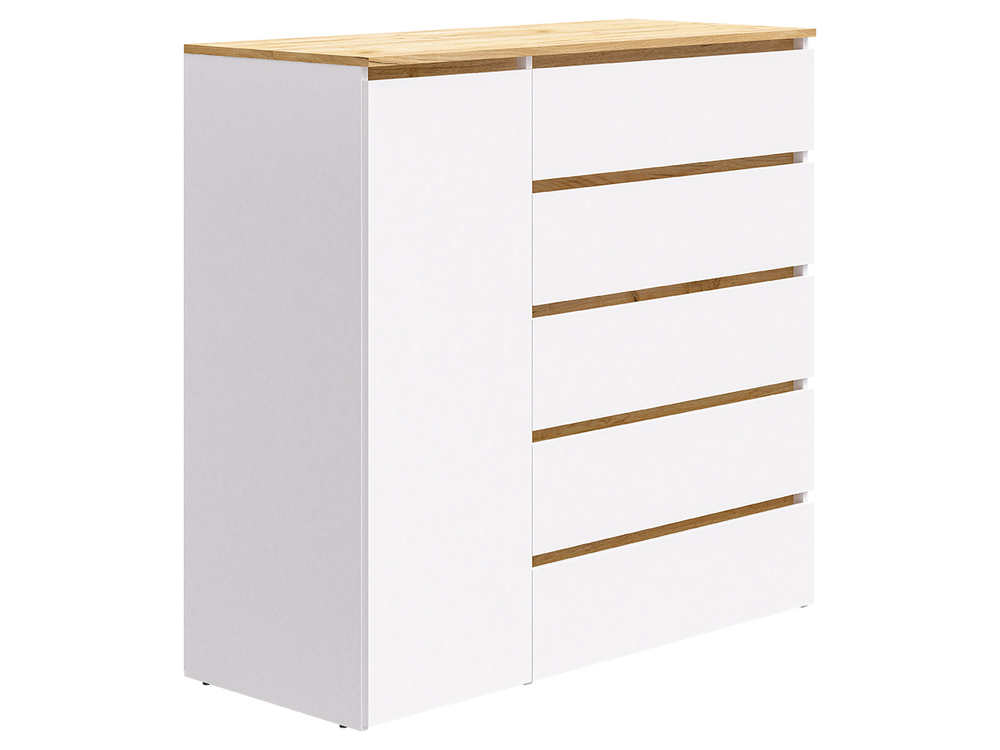 Комод-22 Белый/Кр.золотой