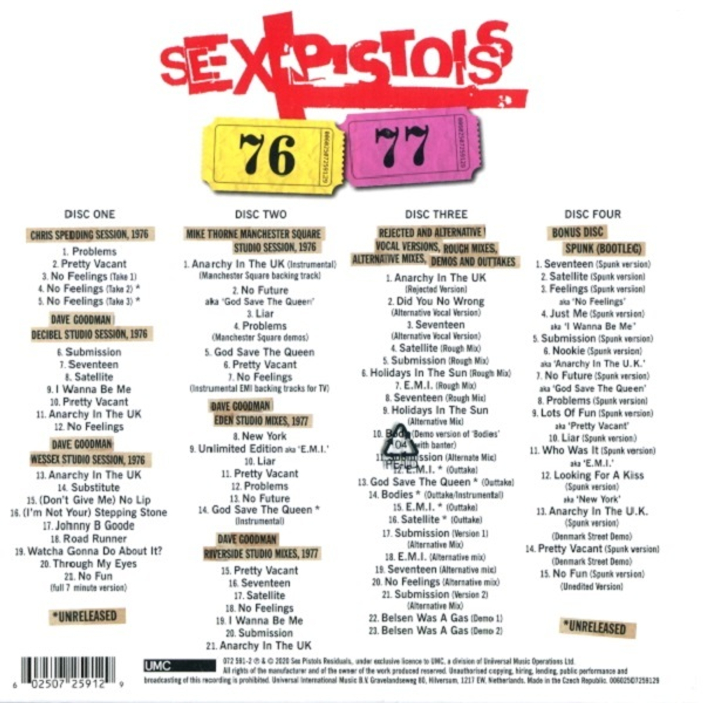 Sex Pistols / 76-77 (Limited Edition Box Set)(4CD)