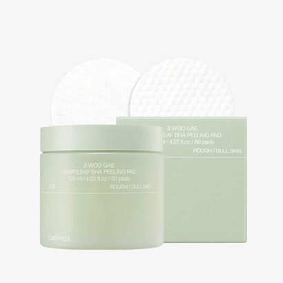 CELIMAX Отшелушивающие пэды с ВНА-кислотами Ji Woo Gae Heartleaf BHA Peelind Pad (60 шт)