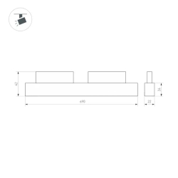 Светильник MAG-ORIENT-FLAT-L690-24W Warm3000 (BK, 80 deg, 48V, DALI) (Arlight, IP20 Металл, 5 лет) 035570