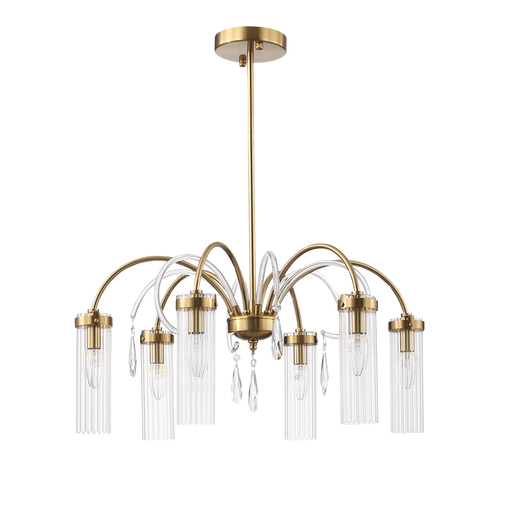 SL1401.303.06 Люстра подвесная ST-Luce Латунь/Латунь, Прозрачный E14 6*40W ЛЮМИНЕРА