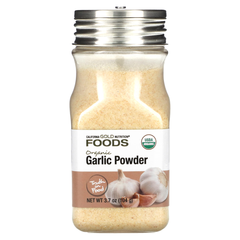 California Gold Nutrition, Foods, органический чесночный порошок, 104 г (3,7 унции)