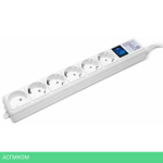 Сетевой фильтр Power Cube SPL(5+1)-16B-P-1,9M White