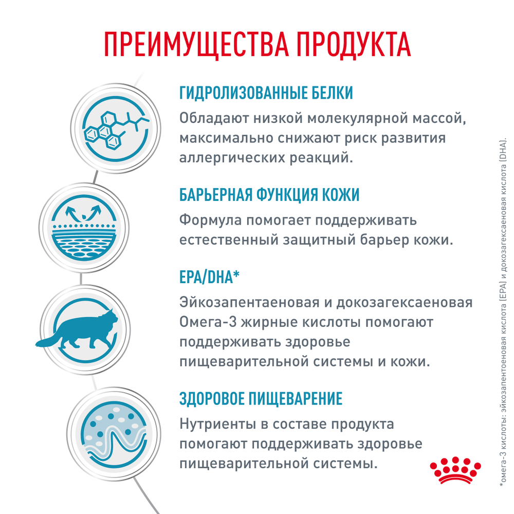 Сухой корм Royal Canin HYPOALLERGENIC (ГИПОАЛЛЕРДЖЕНИК) диетический для взрослых кошек при пищевой аллергии - 0,35 кг
