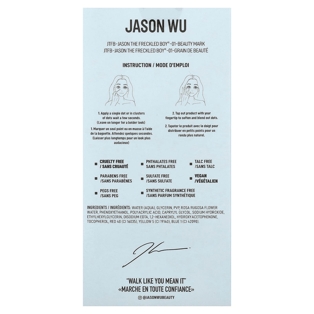 Jason Wu, Jason the Freshled Girl®, искусственные веснушки, оттенок 01 Beauty Label, 0,97 мл (0,03 жидк. унции)