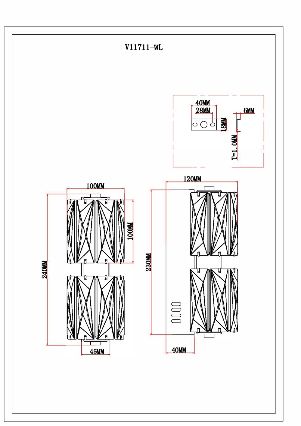 Светильник настенный светодиодный Moderli V11711-WL Prismique