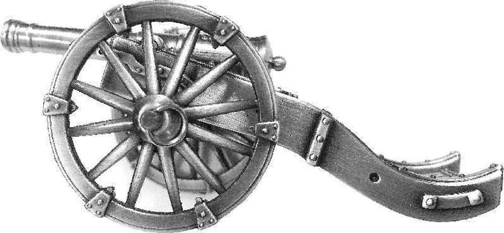 Фигурка Пушка металлическая коллекционная 8 см,