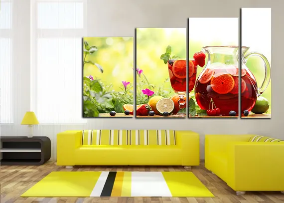 Модульная картина "Цитрусовый напиток"