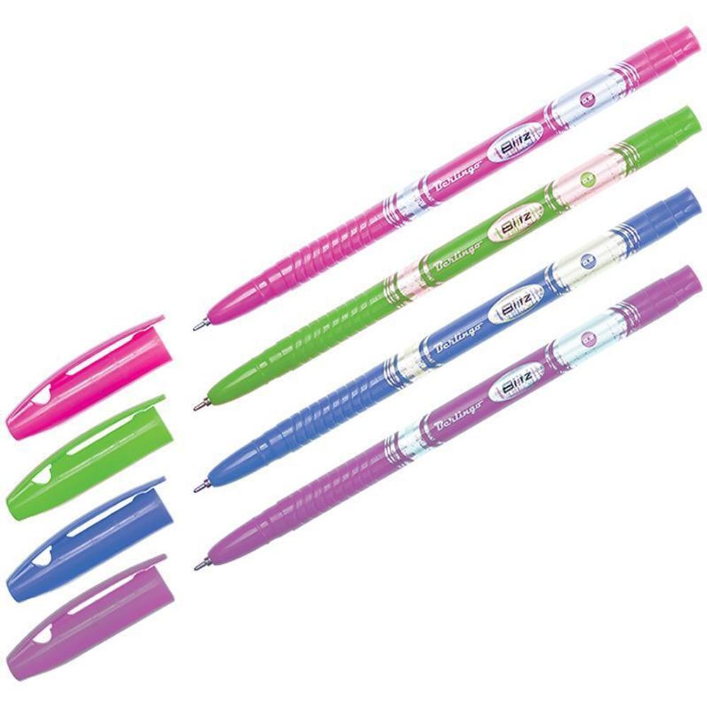 Ручка шариковая 0,7мм синяя "Blitz" (Berlingo)