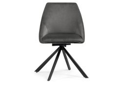 Стул на металлокаркасе Окленд крутящийся серый / черный