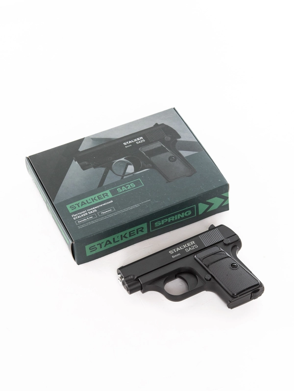 Пистолет пневм. Stalker SA25 Spring (аналог Colt 25), к.6мм, мет.корпус,маг.7шар,черн