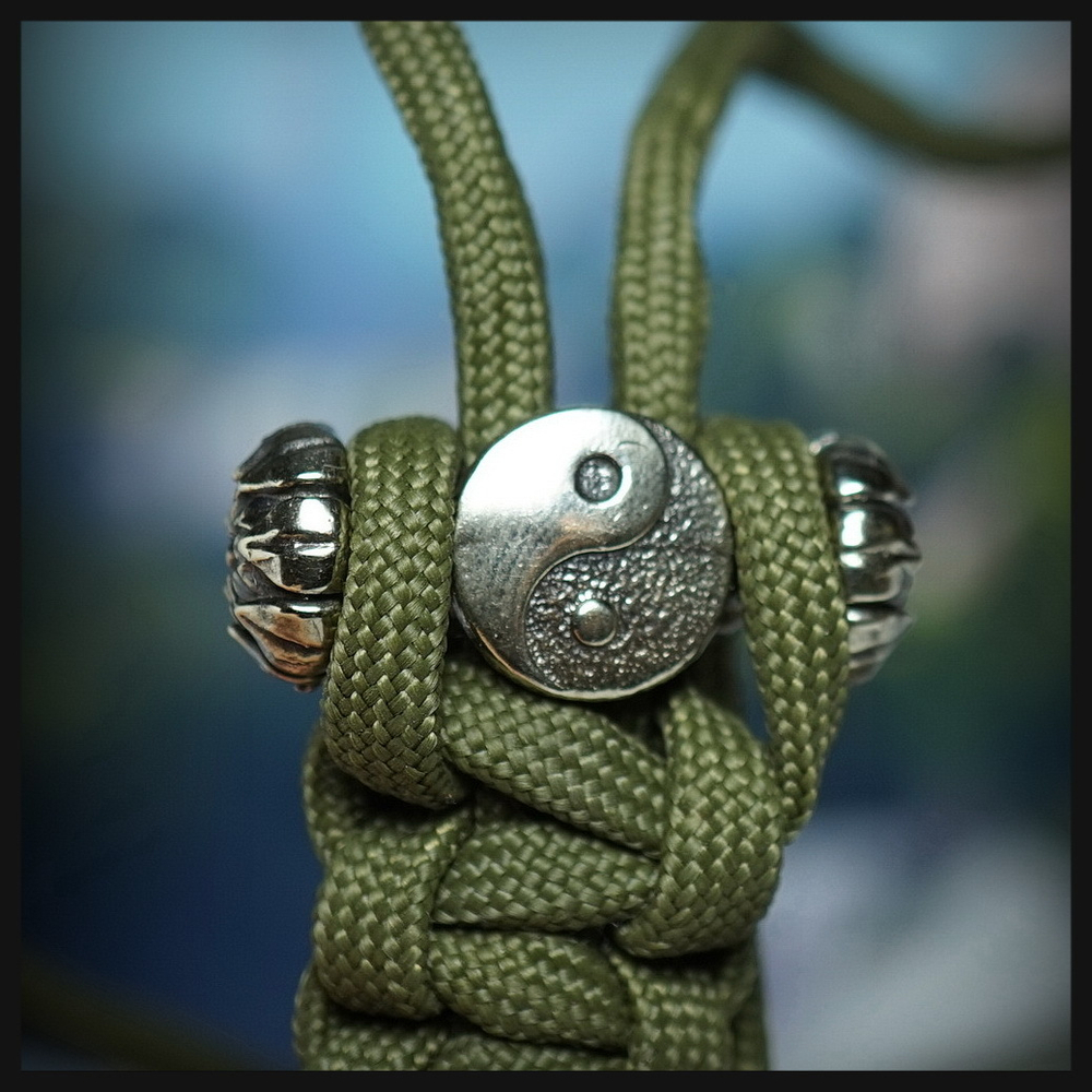 Замок - клевант "Инь - Ян" для браслета , мельхиор