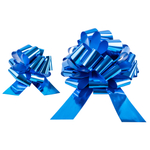 Бант-шар в синем цвете, металлик, 21 см/ 36 см