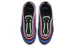 Nike Air Max 97 Black Multi comfortable low-cut casual running shoes women's black rainbow