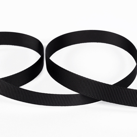 "Gamma" репсовая лента, цв.черный 123, 12 мм  1/2 "