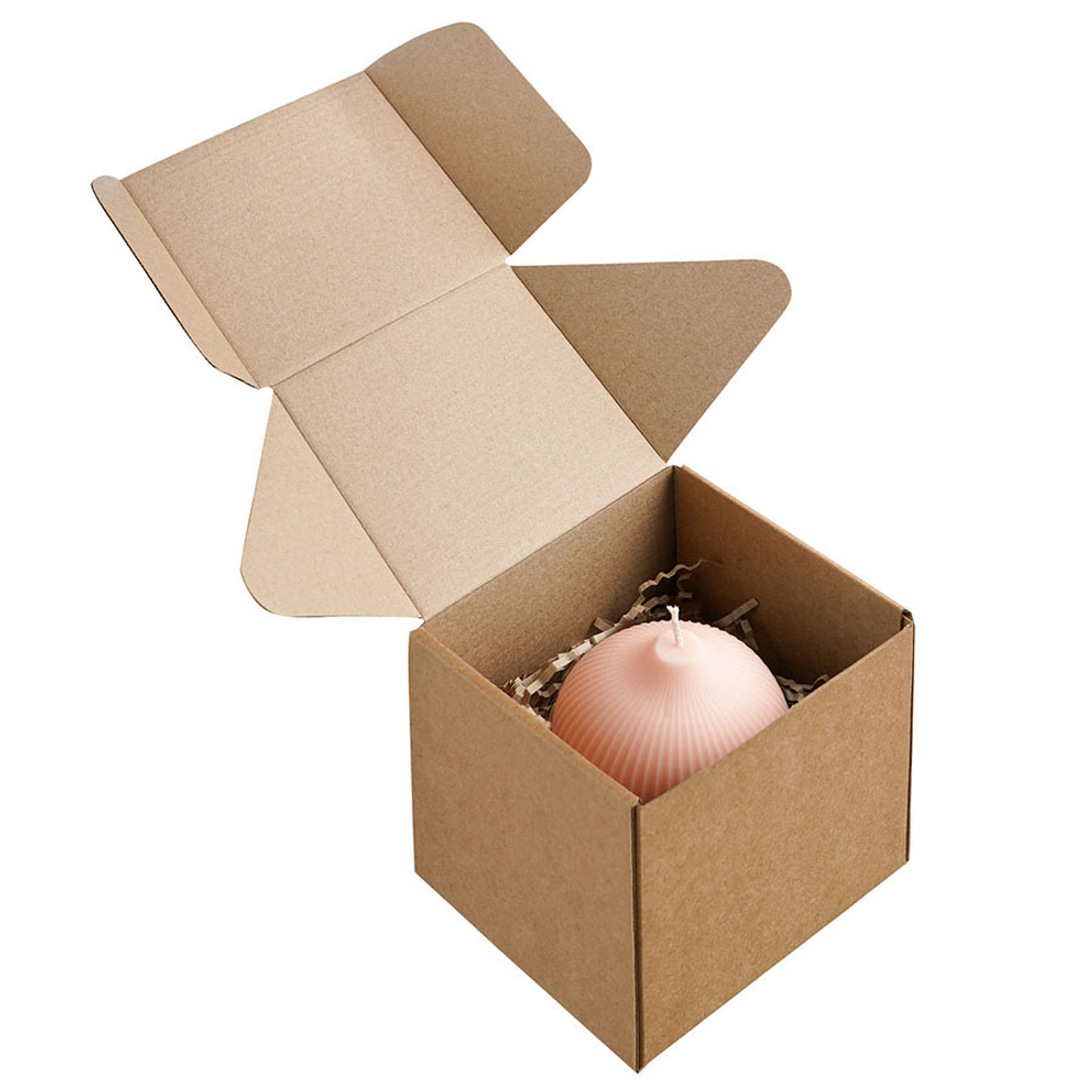 Свеча декоративная бежево-розового цвета из коллекции edge, 10,5 см