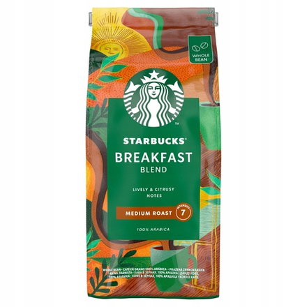 Кофе в зернах STARBUCKS Breakfast Blend Arabica 450 г.