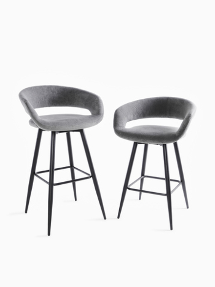 Стул барный МАМАДОМА Барни Р 900, Черный/Antracite Lux b28