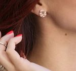 Серьги Атоллы мини с розовой позолотой