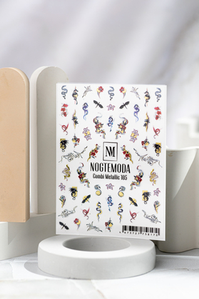 Nogtemoda Наклейки для ногтей Combi Metallic 105